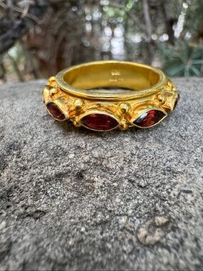 Sundance spinner Ring with Deep Marquise Stones